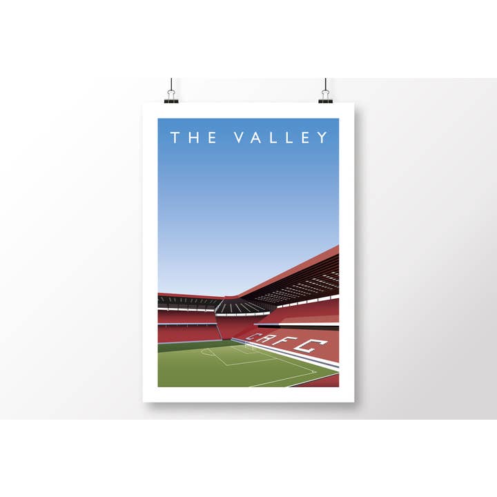 Charlton The Valley Poster for wholesale by Matthew J I Wood Design & Illustration
