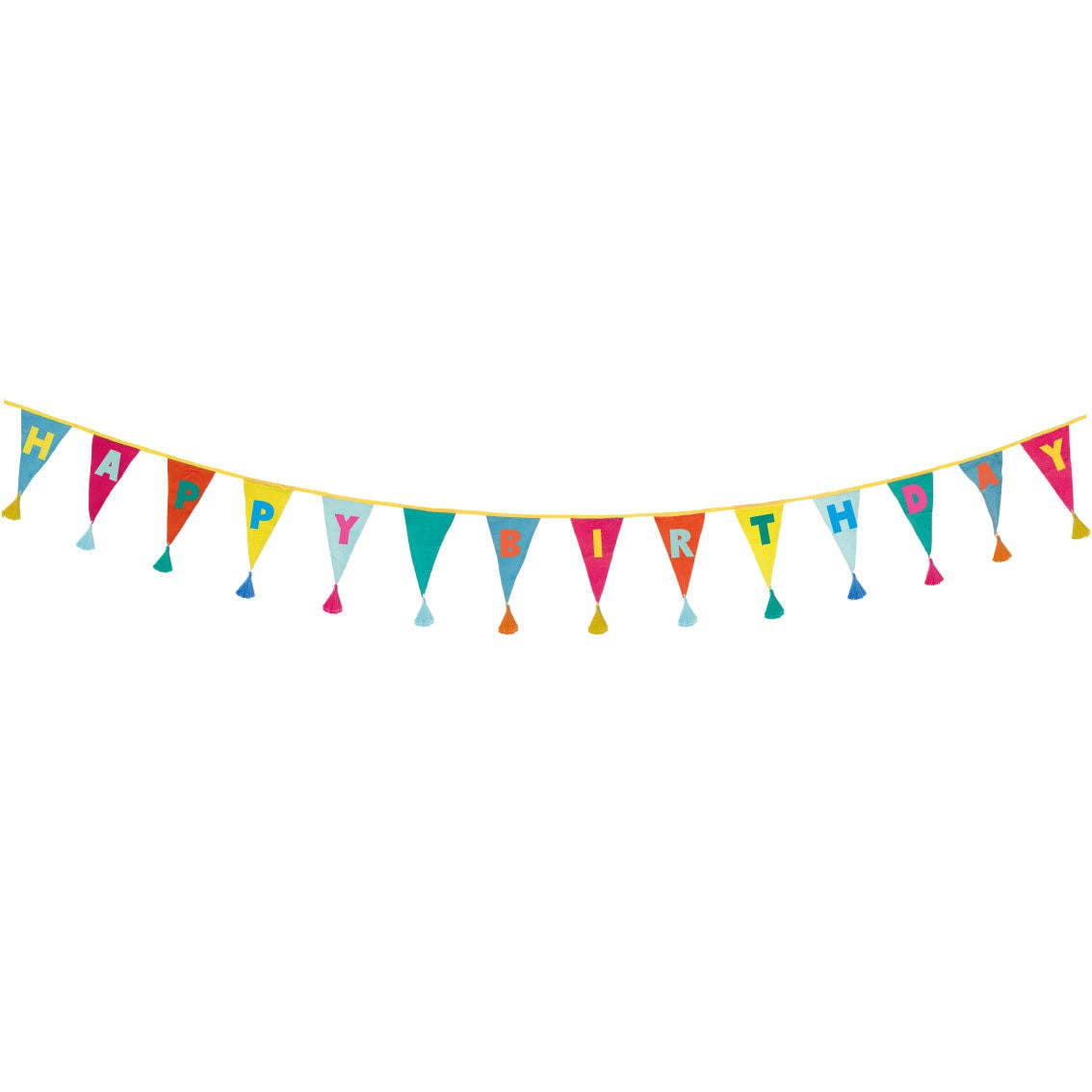 Talking Tables USA - Wholesale Bunting/Garland - Rainbow Birthday Fabric Bunting - 10ft | Birthday Party |5