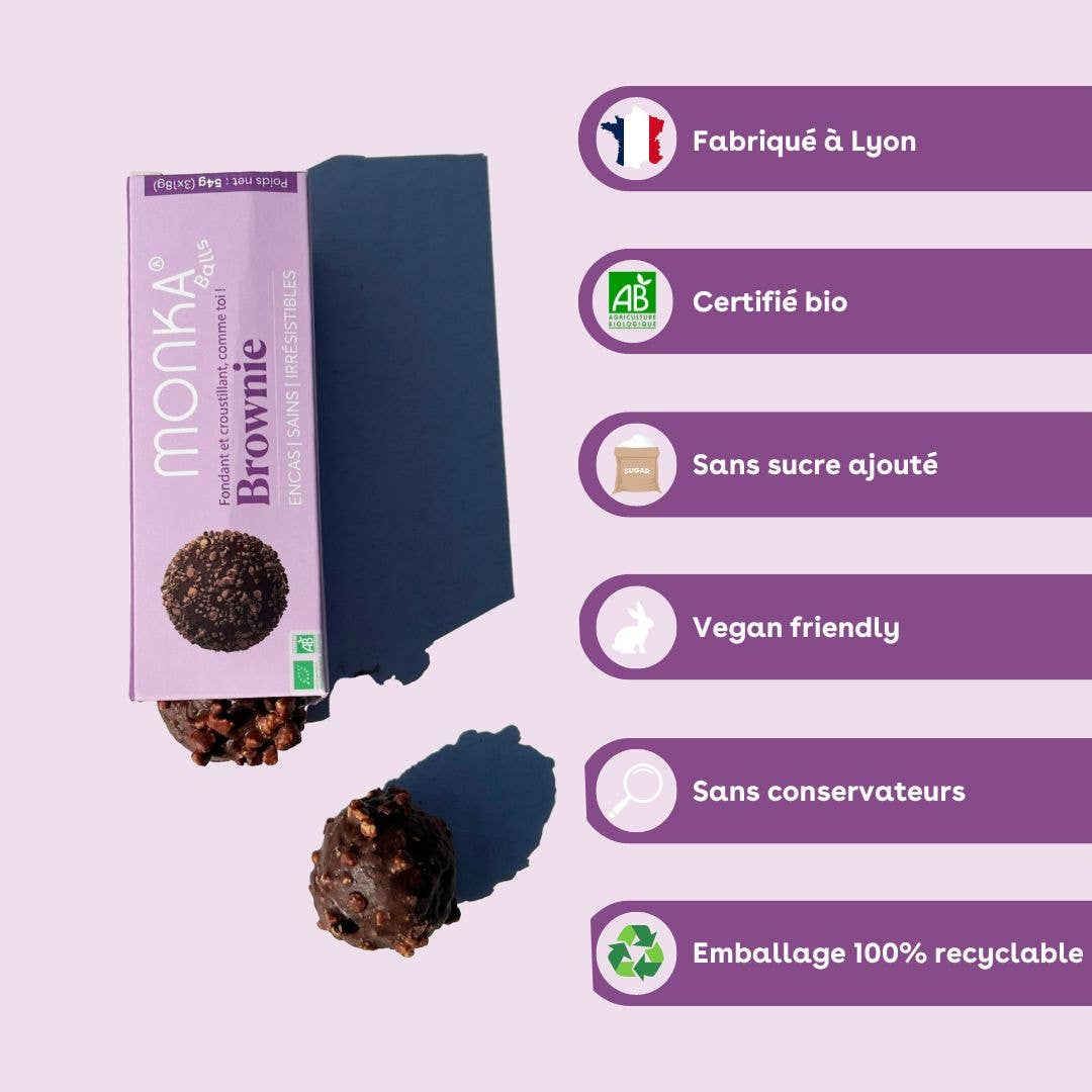 Monday Box - Wholesale Chocolate Covered Sweets - Monka Balls - Brownie x12 boxes2