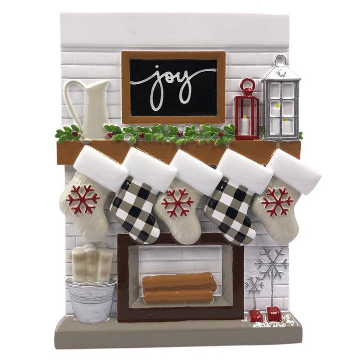 PolarX Ornaments - Wholesale Ornament - Fireplace Mantle Family Personalized Ornament