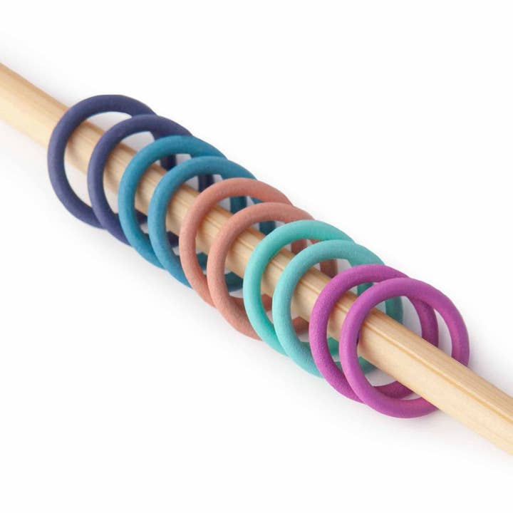 Simple Ring Stitch Markers - Rainbow for wholesale by Twice Sheared Sheep