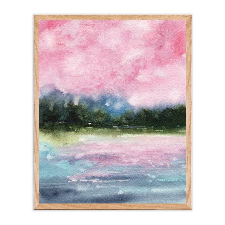 Perfect Pink Sky Art Print for wholesale by Green Artist Designs