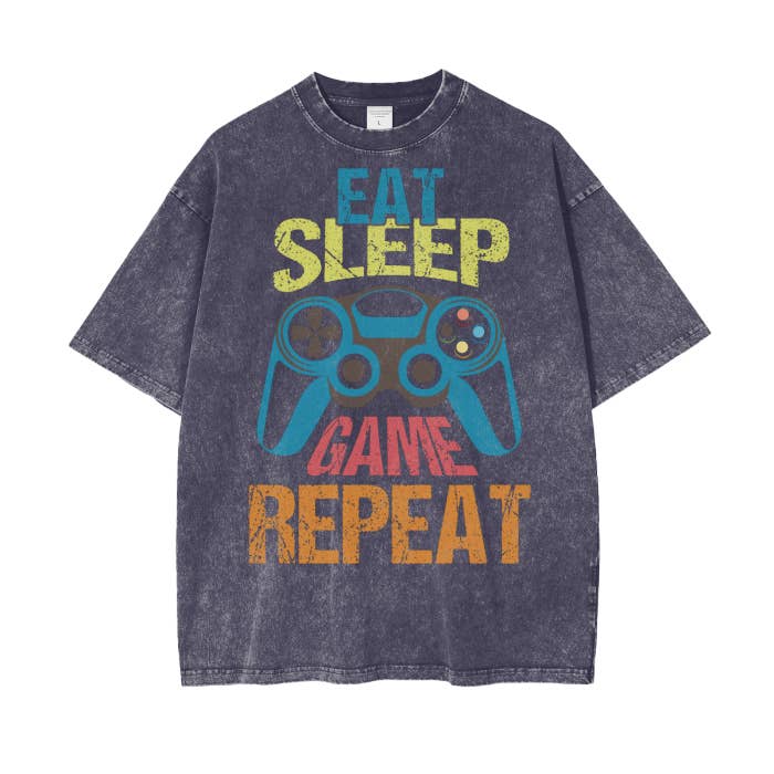 Eat Sleep Game Repeat Shirt for wholesale by Colorfulmamas