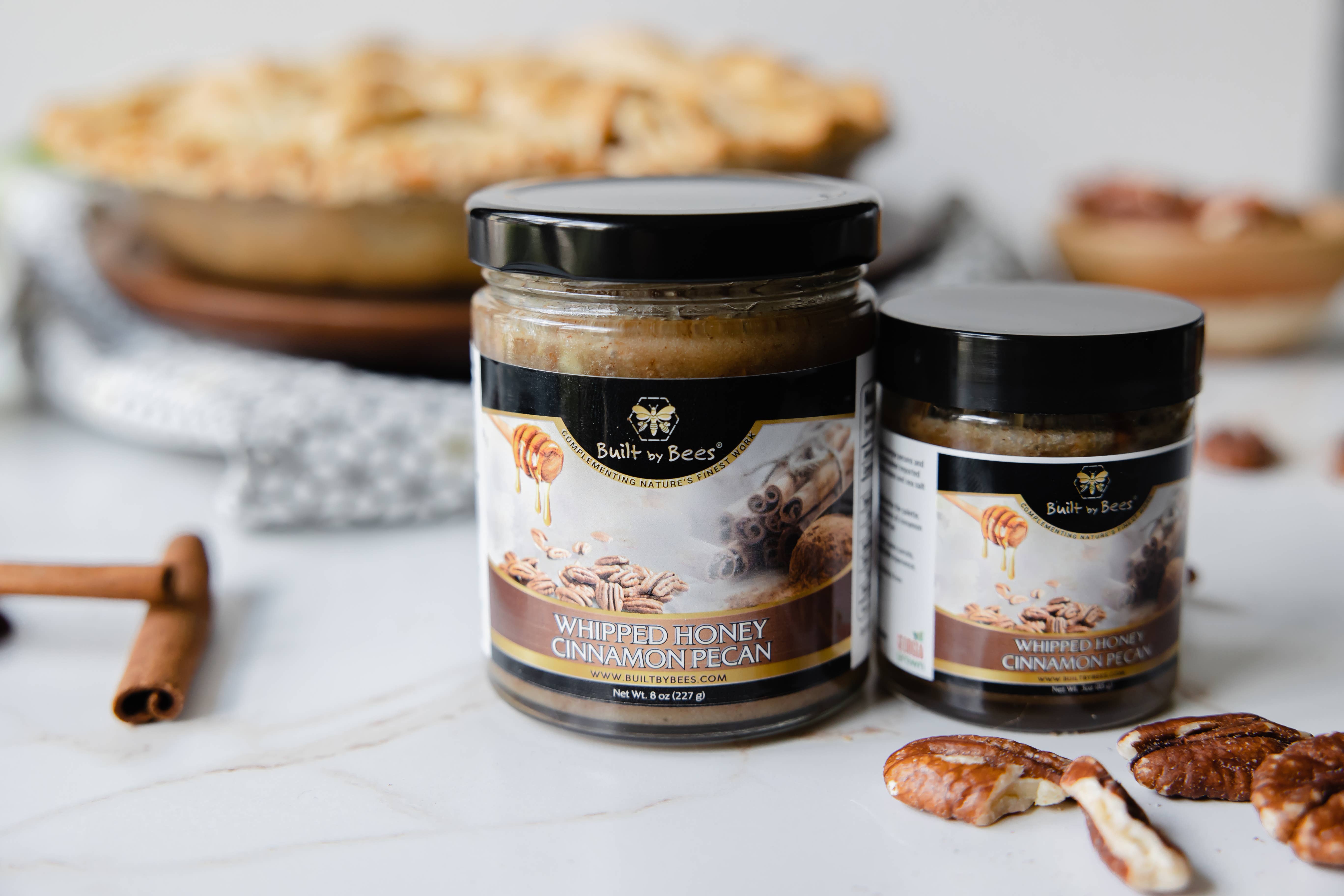 Built by Bees - Wholesale Honey - Cinnamon Pecan Whipped Honey 8 oz0