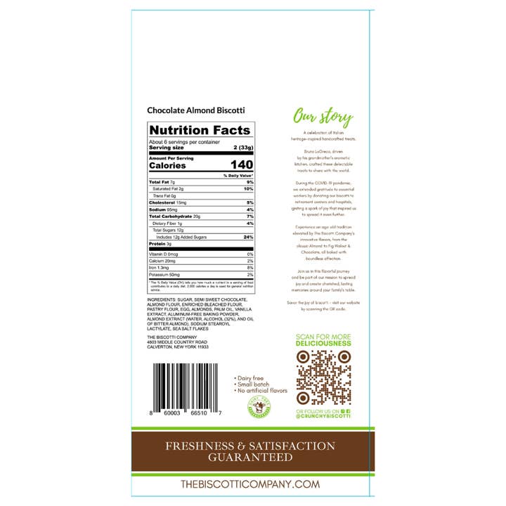 The Biscotti Company - Wholesale Cookie - Biscotti - Chocolate Almond - Case of 8 x 7.15 OZ Bags1