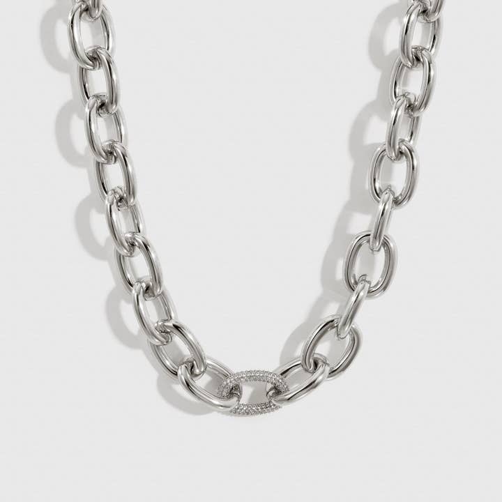 Oval Länk Pavé Halsband för wholesale av DRAE COLLECTION