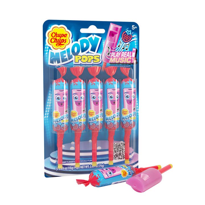 Long Island Candy Factory - Wholesale Lollipop - Chupa Chups Melody Pops 5ct Strawberry