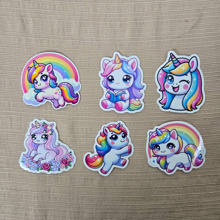 Vegas Custom Creations - Wholesale Sticker - Unicorn Series 2 Stickers1