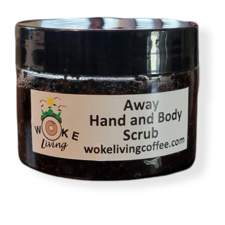 Away Exfoliating Arabica Coffee Body Scrub for wholesale by Woke Living Coffee