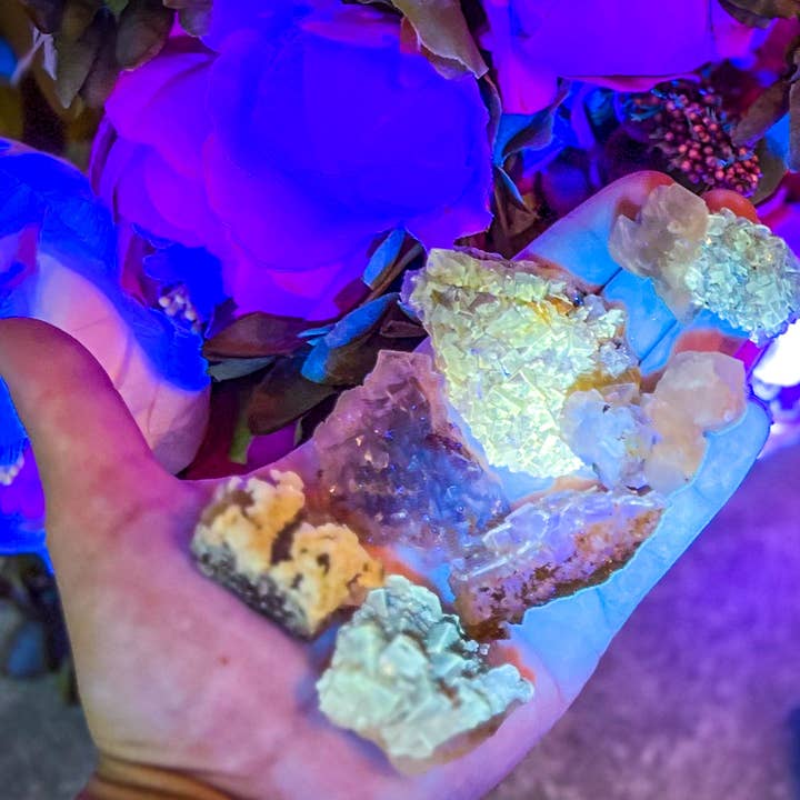 Moscana Yellow Fluorite, Fluorescent Crystals, Metaphysical  for wholesale by Mandala Gems