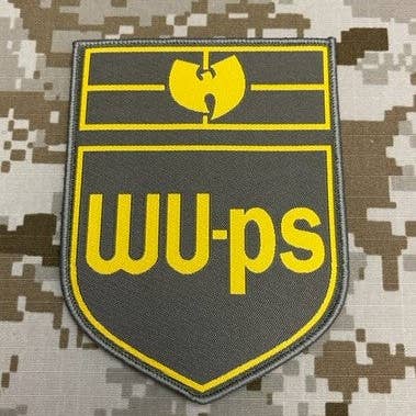 Écusson de moral tissé Wu-PS pour la vente par BritKitUSA