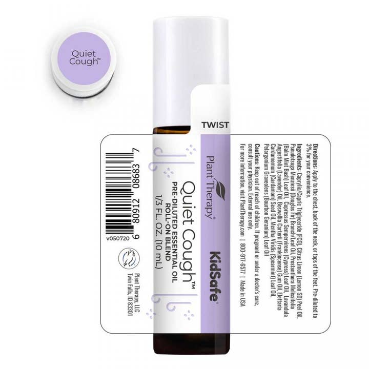 Plant Therapy - Wholesale Essential Oil Roll-On - Quiet Cough KidSafe 10 ml Roll on