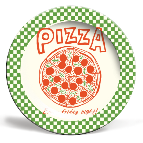 ART WOW - Wholesale Dinner Plate - Plates 'Pizza - Every Friday Night!'0