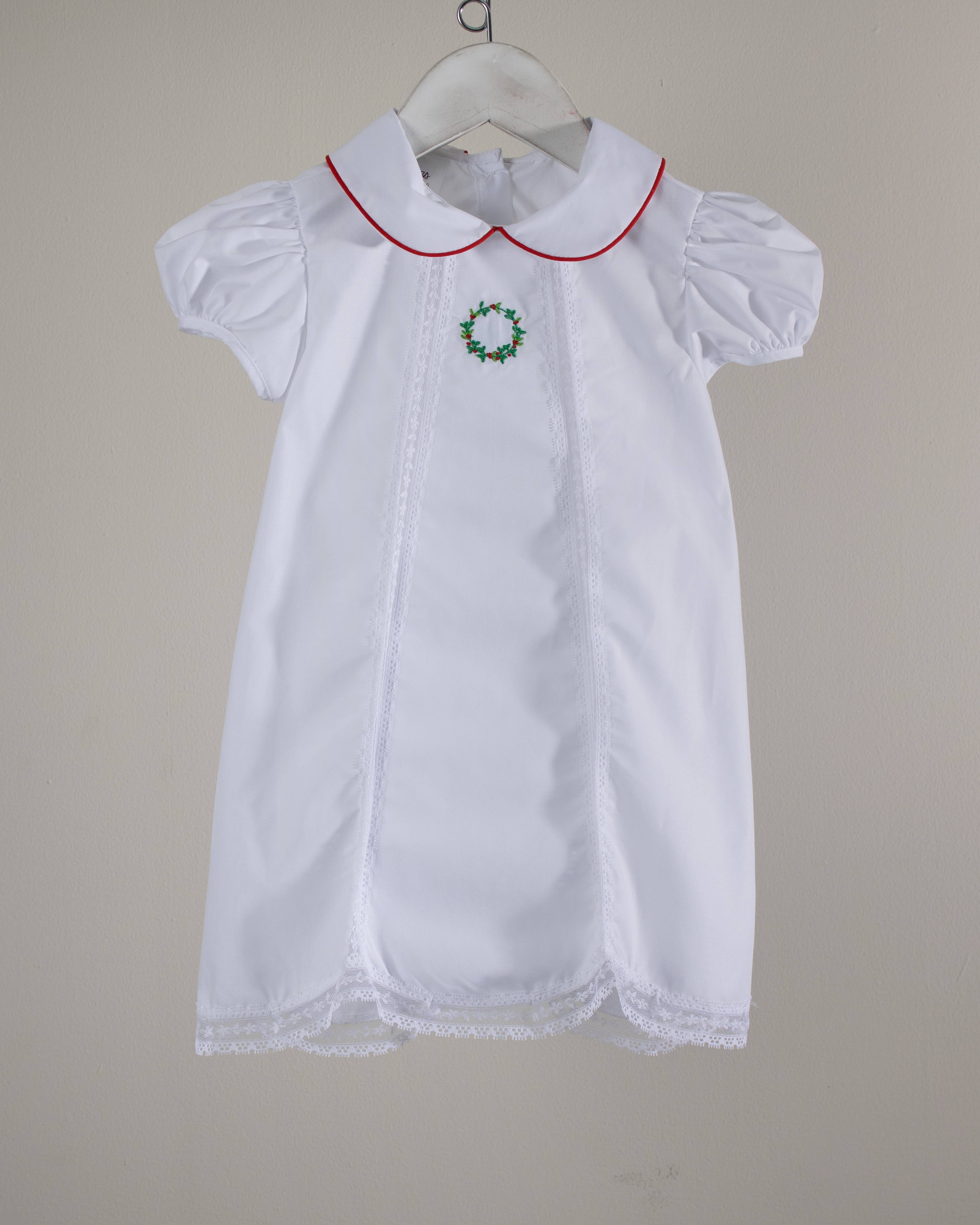 Baby Blessings Clothing - Wholesale Dress - Baby - Christmas Wreath Ruby Dress0