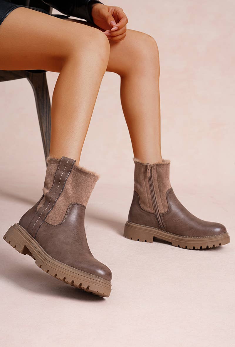 LADY GLORY - Wholesale Booties - Women's - Women's Low Ankle Boots with Lining – Cozy & Casual Style4