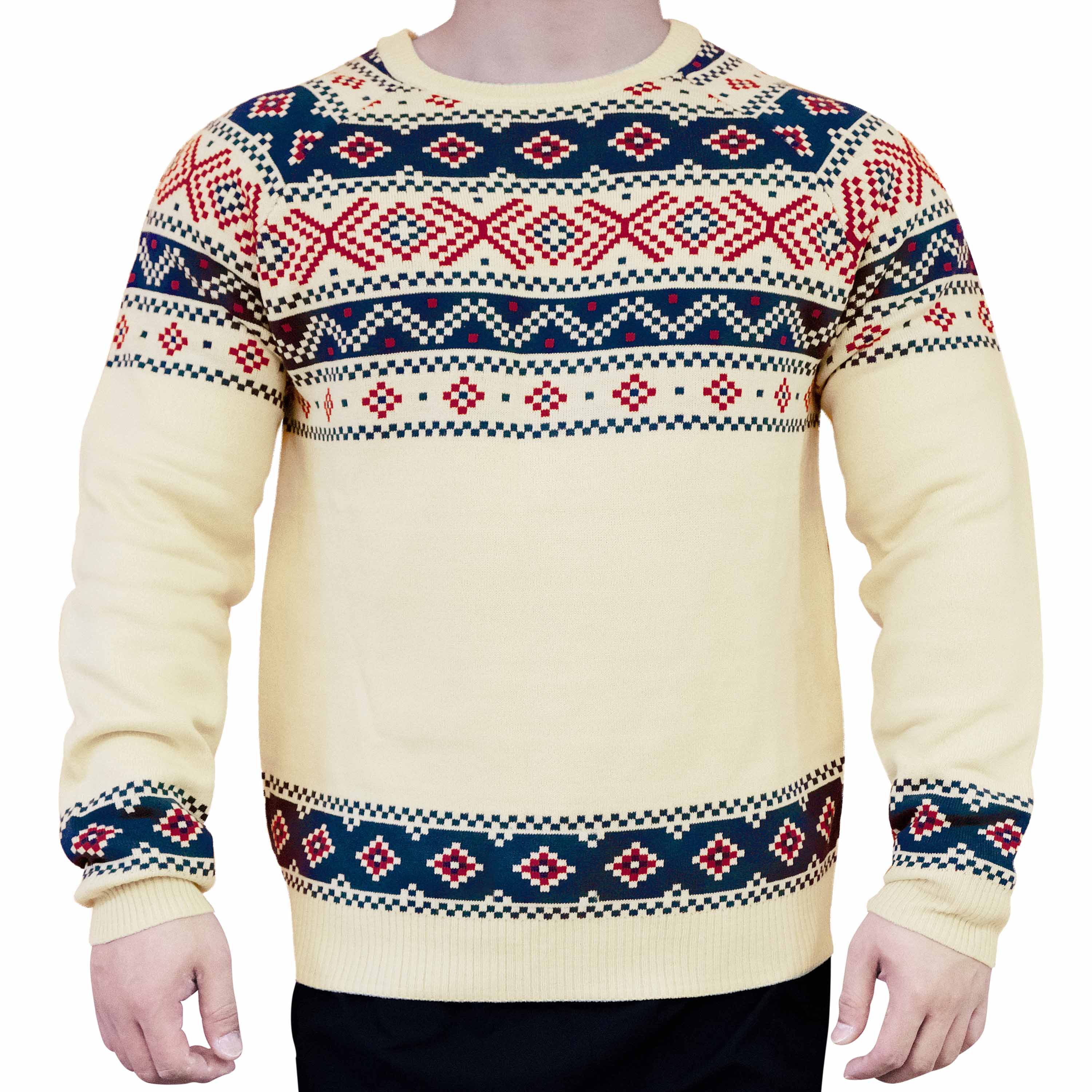 Blueberry Pet - Wholesale Pet Sweater - Dog - Custom-Knit & Dyed Holiday Family Sweater in Cream White6