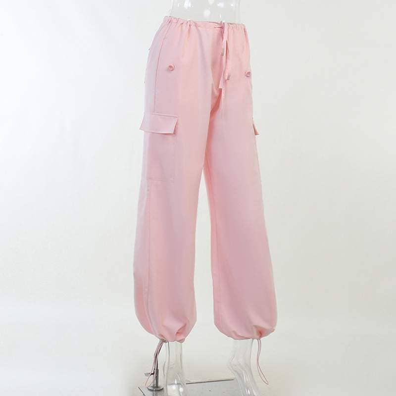 Queen Fashion – wholesale Byxor - Dam – ryggsäckiga joggingbyxor med låg midja med dragsko24