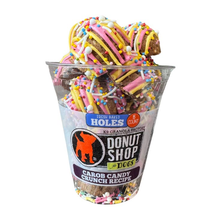 Donut Holes, Carnival Carob Candy Crunch Dog Treats, 15ct  for wholesale by K9 Granola Factory