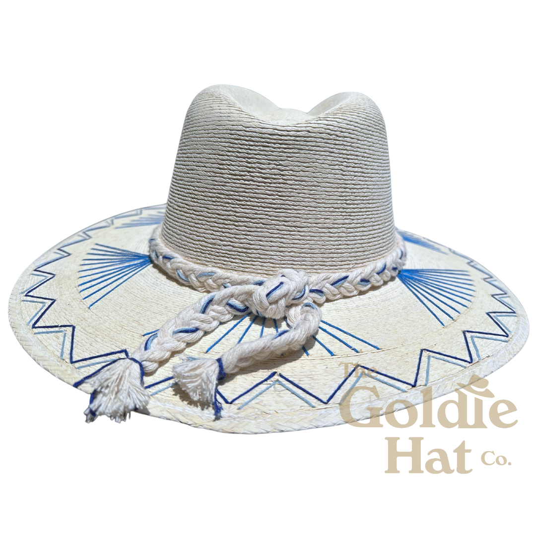 The Goldie Hat Co - Venta al por mayor Sombrero de paja - Mujer - Sombrero Mallorca Multi Blue2
