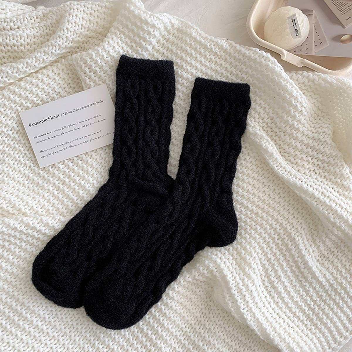ACCITY - Wholesale Socks - Women's - Cozy Thick Plush Hemp-Knit Socks for Fall & Winter_CWMS08817