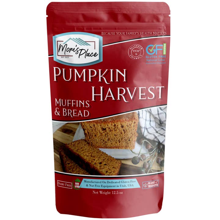 Mom's Place Gluten Free - Wholesale Bread Mix - Gluten-Free Pumpkin Harvest Bread or Muffin Mix