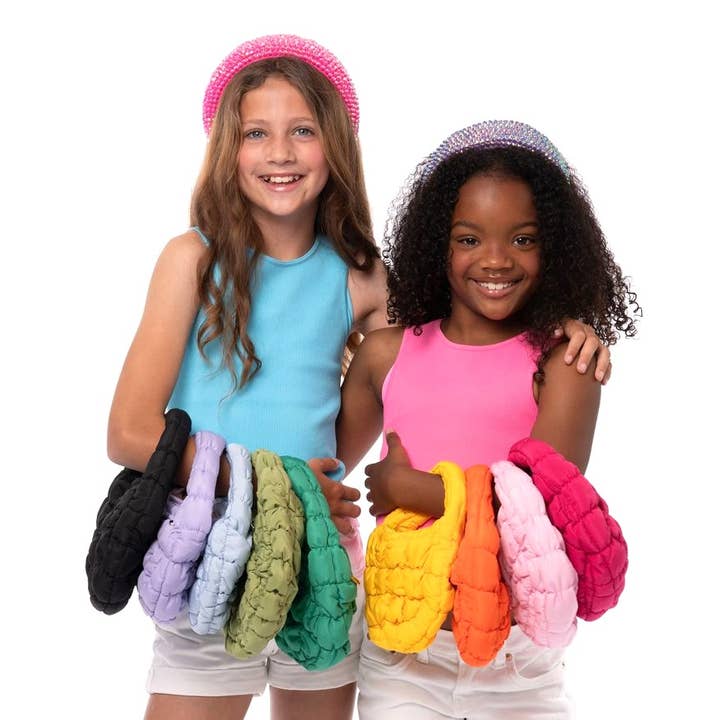 Malibu Sugar - Wholesale Crossbody bag – kids - Mini Quilted Nylon Purses for Girls & Tweens - 8 Colors!8