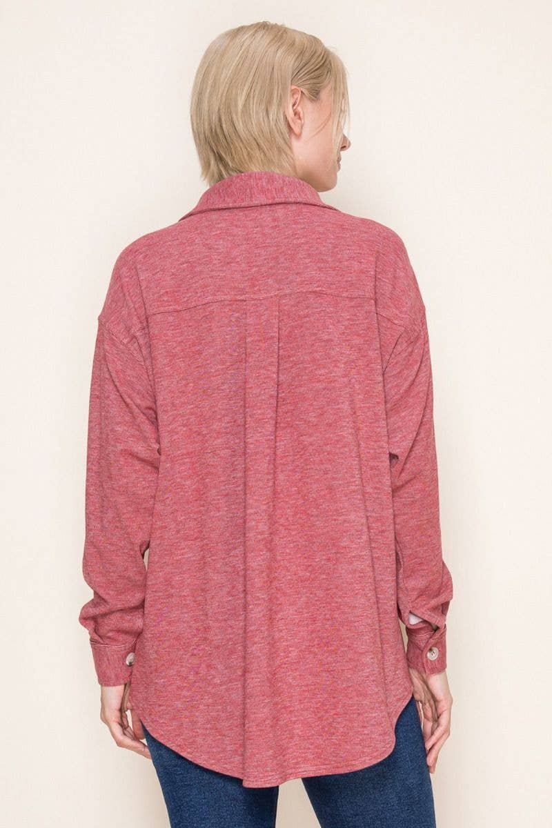 White Birch – Engroshandel Skjortejakke/shacket – til kvinder – T10369 Langærmet Solid Strikskjorte24