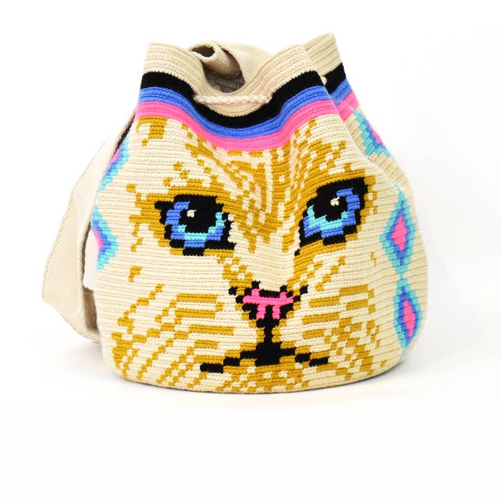Caravan and Company - Wholesale Crossbody Bag - Women's - House Cat Wayuu Mochila Bag - Pink 3