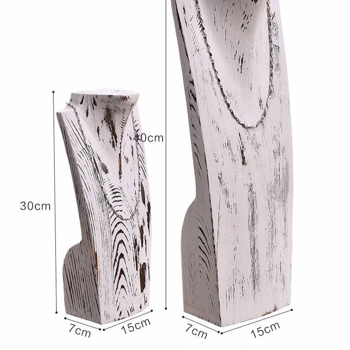 Ole - Venta al por mayor Soportes y estantes de exposición de joyas - Soporte de Exhibición de Collares de Madera de Gran Tamaño W16741