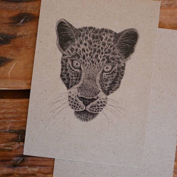 Leopard græs papir postkort for engroshandel hos Hannibelle