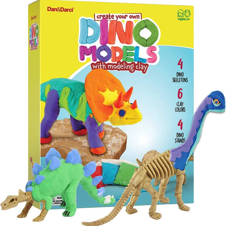 Dan&Darci – Großhandel Bastelset – Kinder – Dino Clay Modelle mit Modelliermasse
