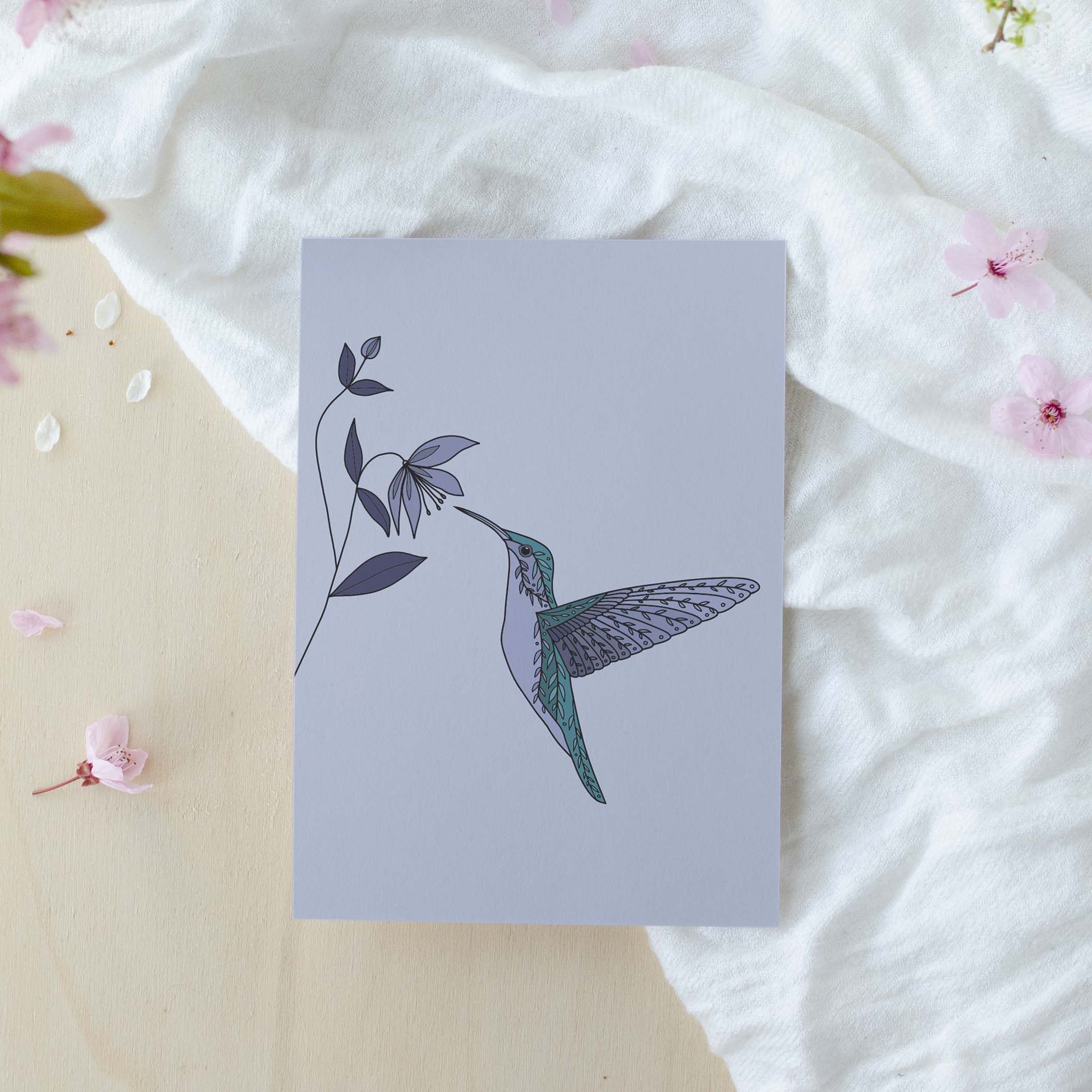 Rotberta – Großhandel Postkarten – Postkarte Kolibri1