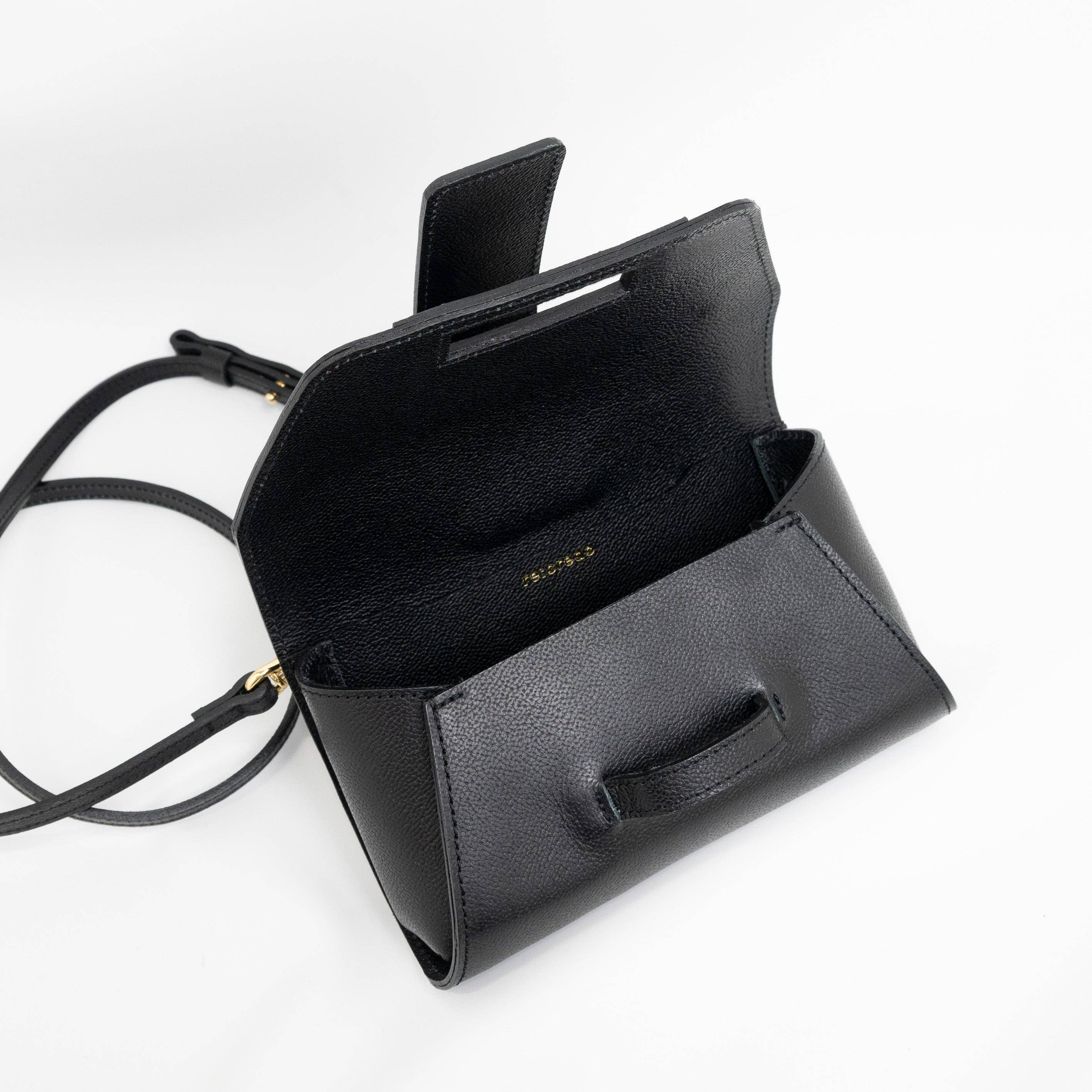 Unofuku - Wholesale Shoulder Bag - Women's - re:credo Noemi  4-Way Shoulder Bag (Black)3