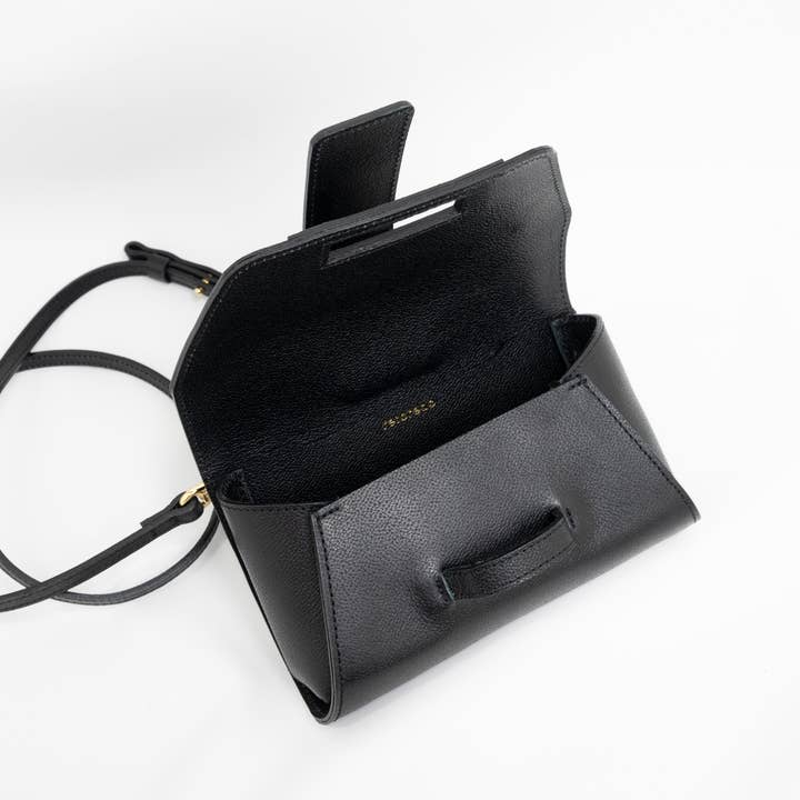 Unofuku - Wholesale Shoulder Bag - Women's - re:credo Noemi 4-Way Shoulder Bag (Black)3