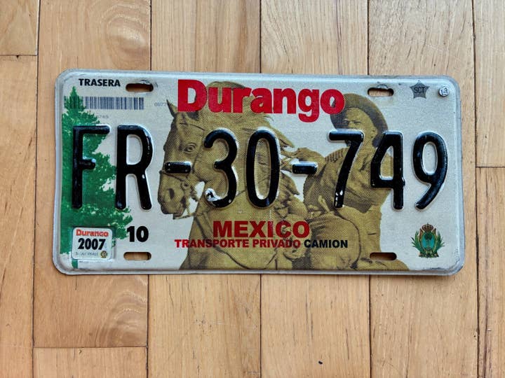 2007 Durango México License Plate for wholesale by RusticPlates