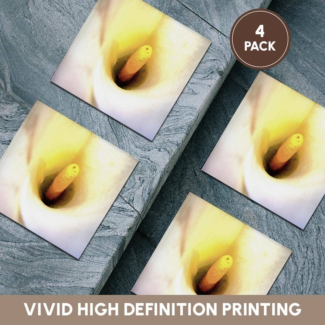 3dRose - Wholesale Onderzetters - 3dRose, Crème Witte Calla Lelie Close-up Abstracte Kunst, Onderzetter5