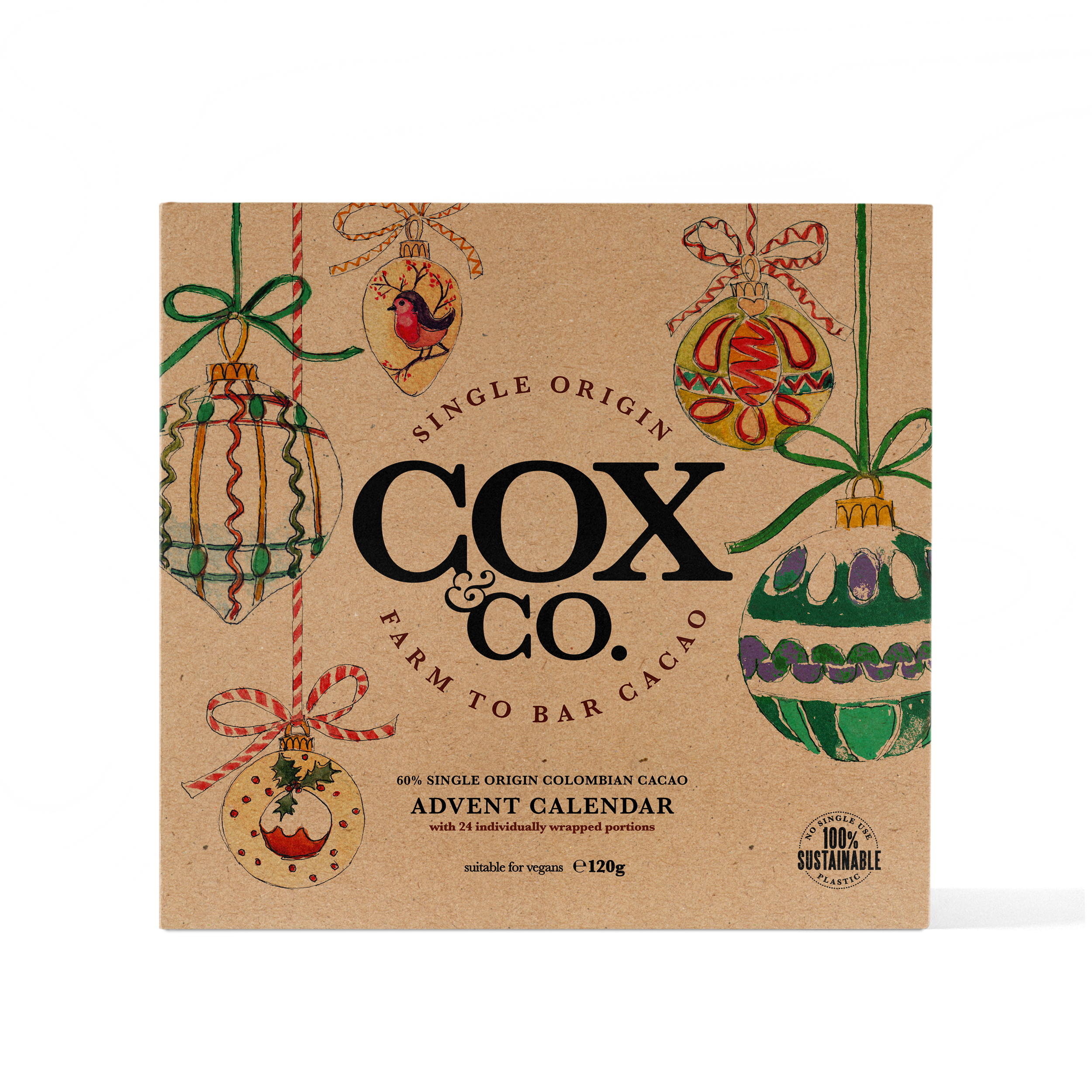 Cox&Co – wholesale Advent calendar – Advent Calendar - 60% Dark Chocolate 1