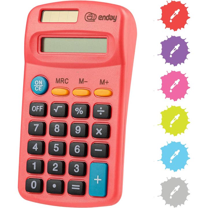 enday - Wholesale Calculator - 8-Digit Dual Power Pocket Size Calculator
