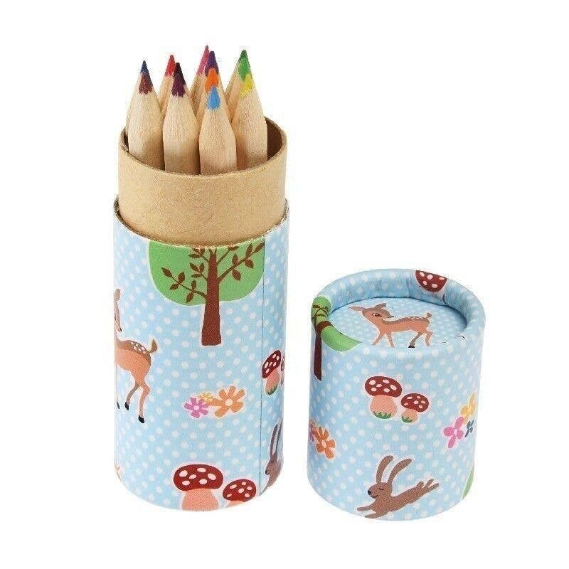 Rex B2B - UK – wholesale Coloured pencil – Tube of Colouring Pencils - Woodland Creatures1