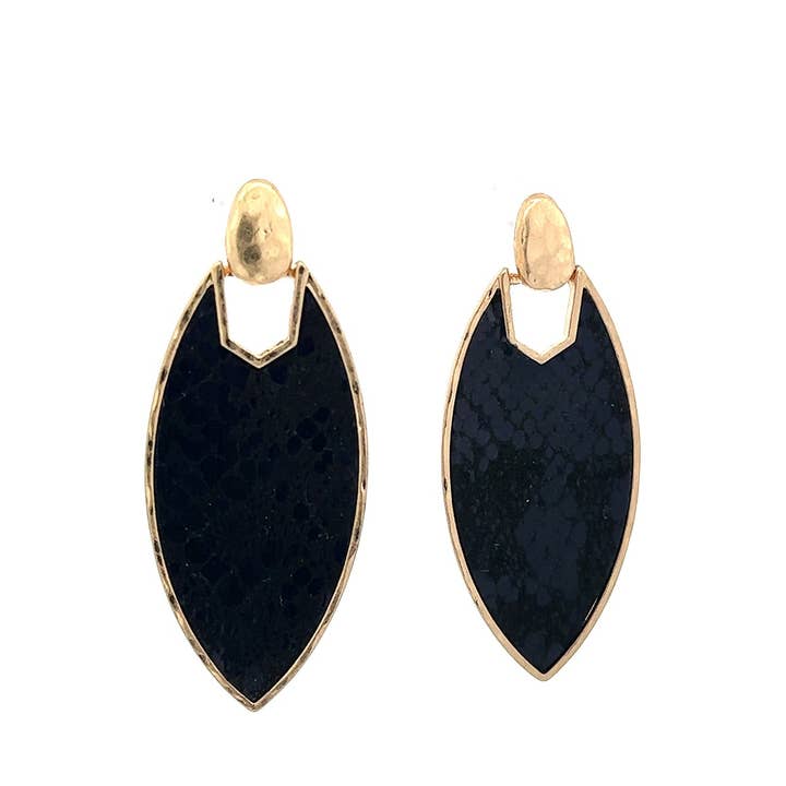 Urbanista Outlet - Wholesale Dangle Earrings - Marquise Animal Print Shape Earrings