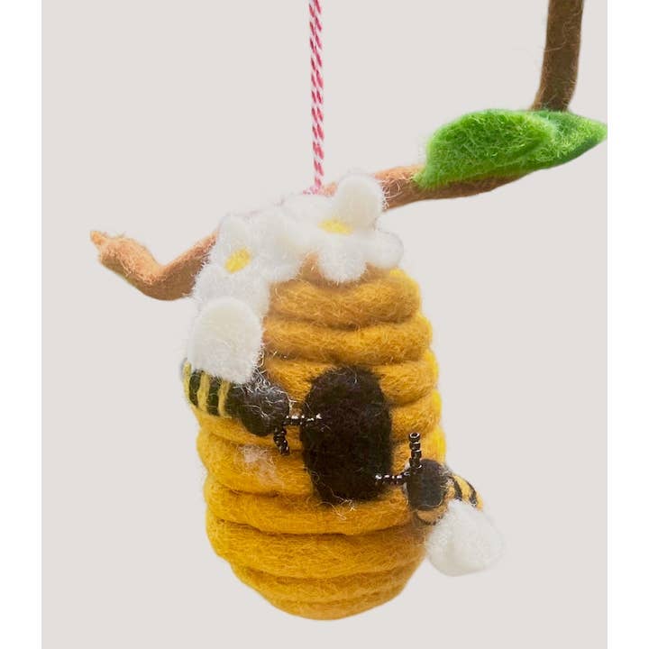 Giftsland - Wholesale Ornament - Felt ornament, Bee hive