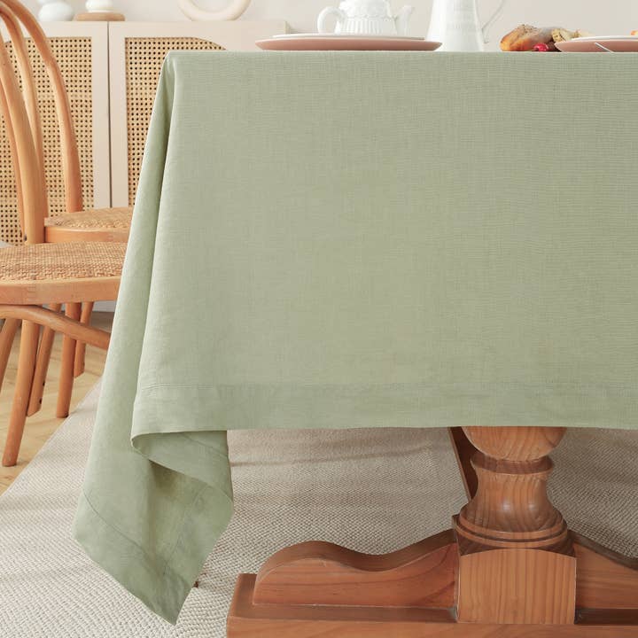 Tovaglia quadrata in puro lino europeo 55 x 55 - Salvia per la vendita all'ingrosso da parte di Triton Linen