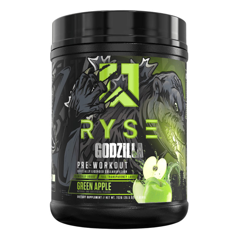 L&F Universal Goods – wholesale Protein/superfood powder – Ryse Godzilla Pre-Workout Powder - 20/40 SRV. - Green Apple0