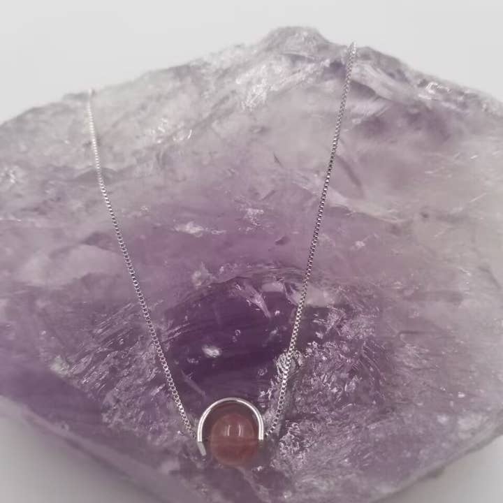 Crystal Gemstone Bead Eclipse Necklace for wholesale by magnolia jewelry