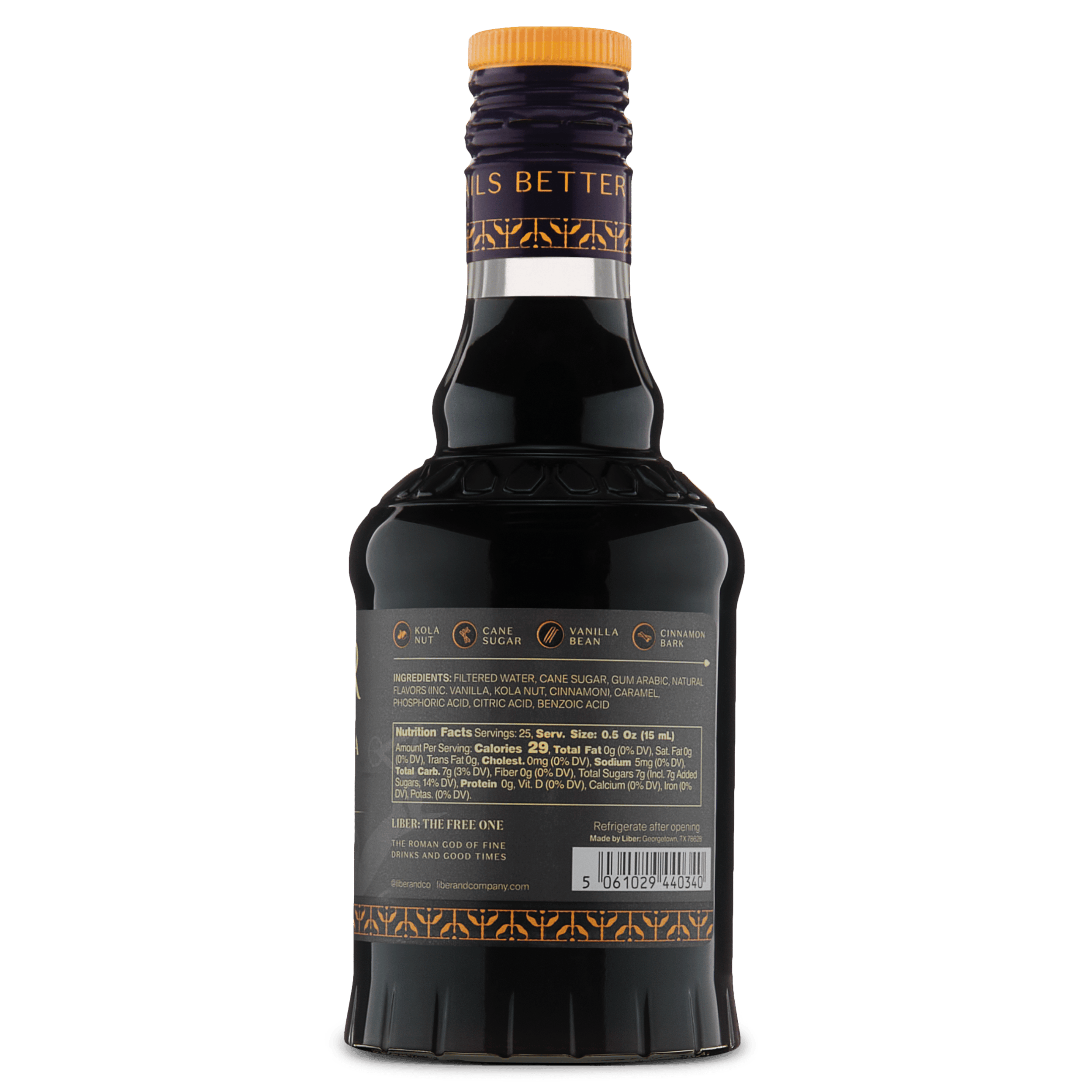 Liber & Co. - Vente Mélange/sirop pour cocktails - Sirop de canne à sucre Kola6