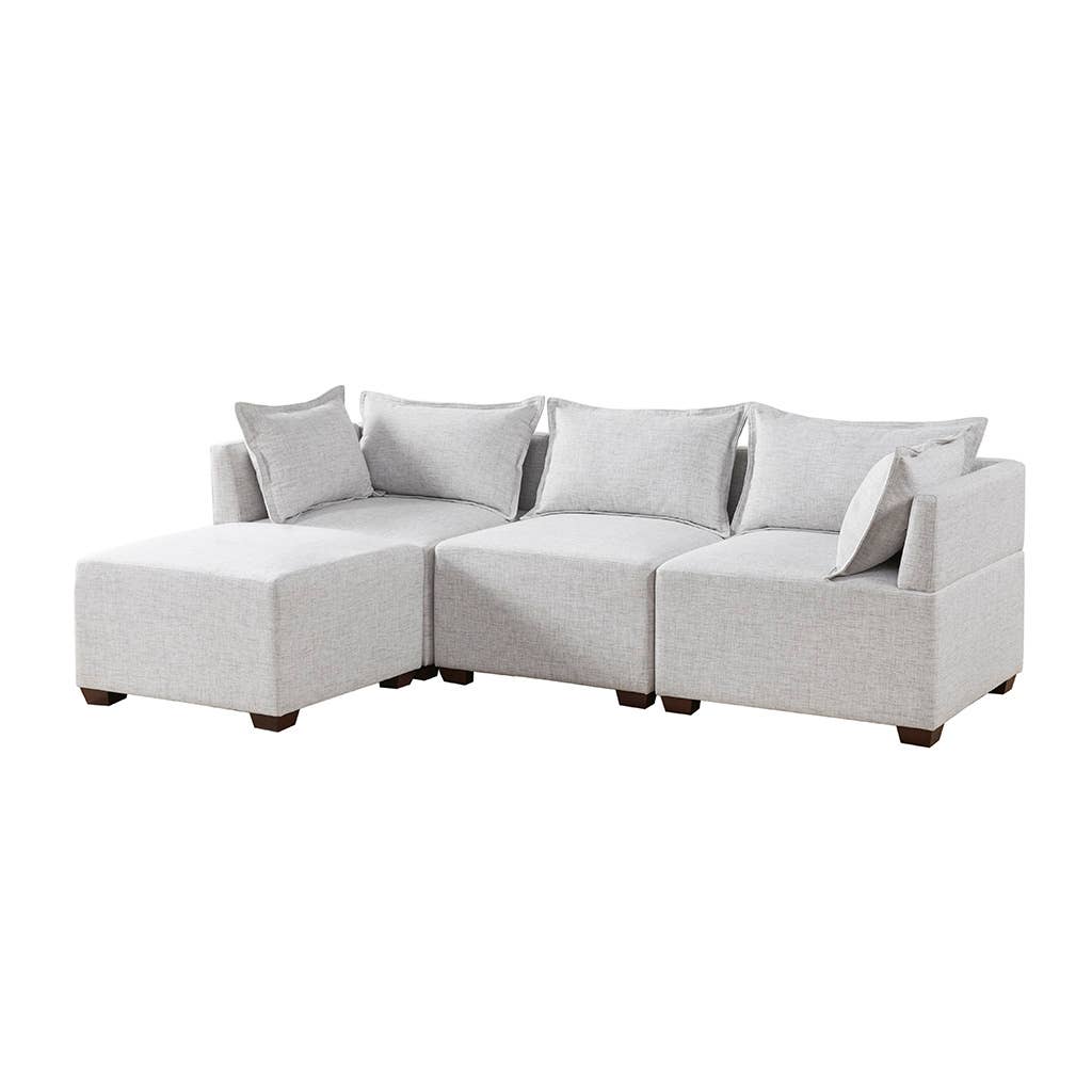 Olliix - Wholesale Sofa - Modular Modern Comfy Sectional Sofa Couch, Silver Grey*9