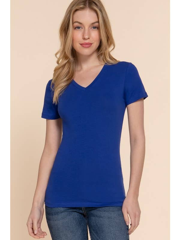 Active Basic | Active USA - Wholesale T-Shirt - Women's - Short Sleeve Cotton Jersey V-neck Top11