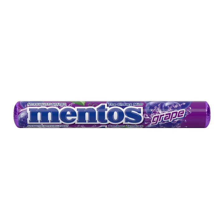 Mentos Kaubonbon - Traubengeschmack - 37g Packung mit 20 Stück für den Großhandel von Echo Sales Canada