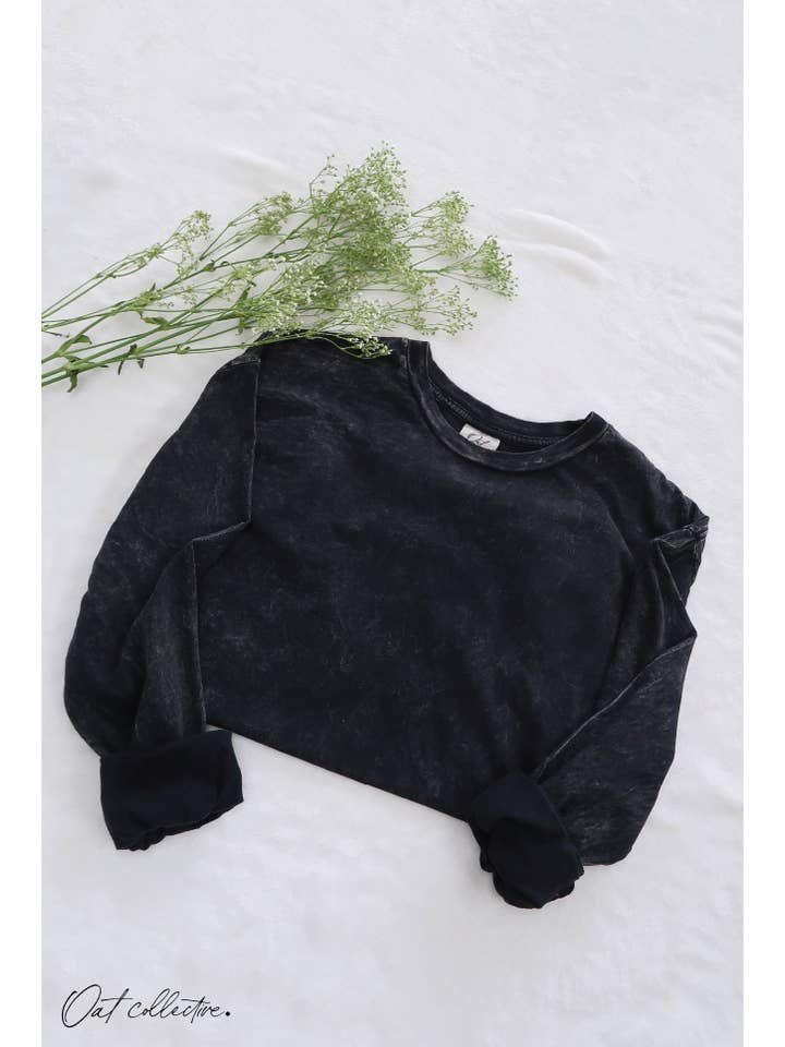OAT COLLECTIVE - Wholesale T-Shirt - Women's - PREMIUM BASIC Mineral Washed Long Sleeve