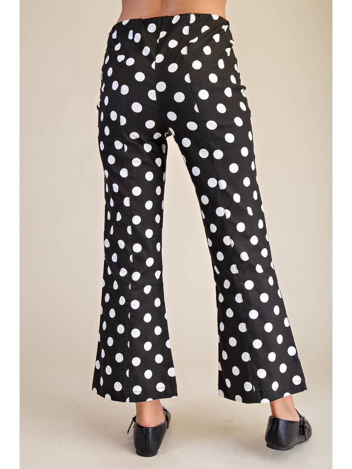 Glam - Wholesale Pants - Women's - Flare Crop Dot Pants8